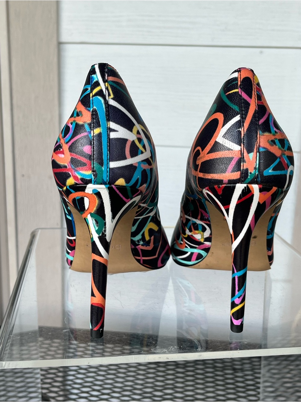 Botkier Multicolor Graffiti Pointed Toe Stiletto Pumps - Picture 6 of 8